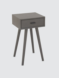 Rectangular Matte Side Table with Drawer