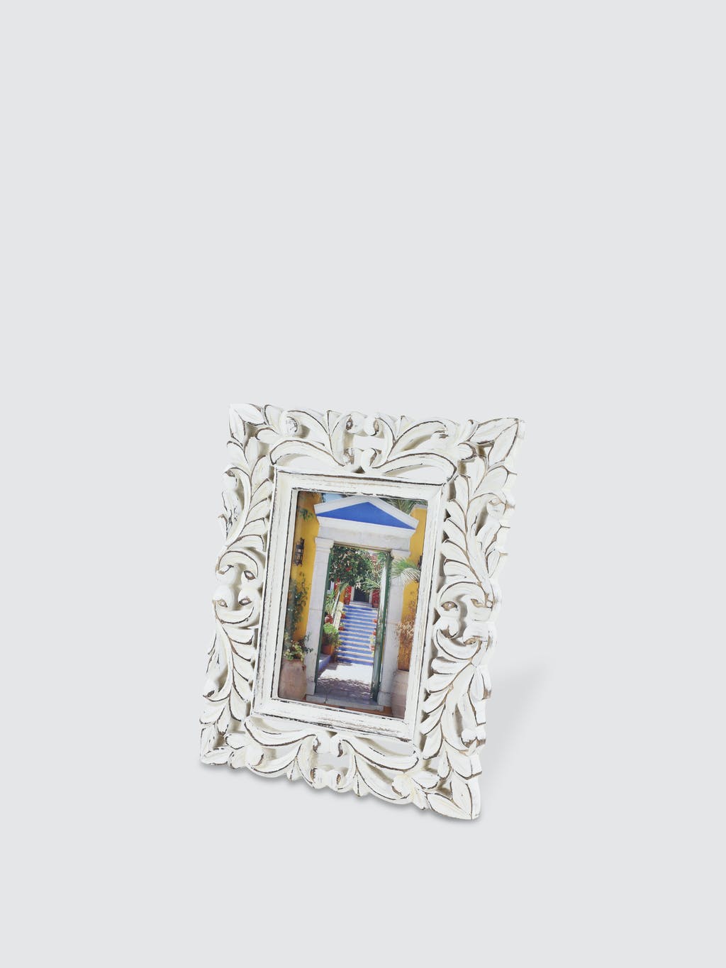 Hand-Carved Wood Photo Frame, 9