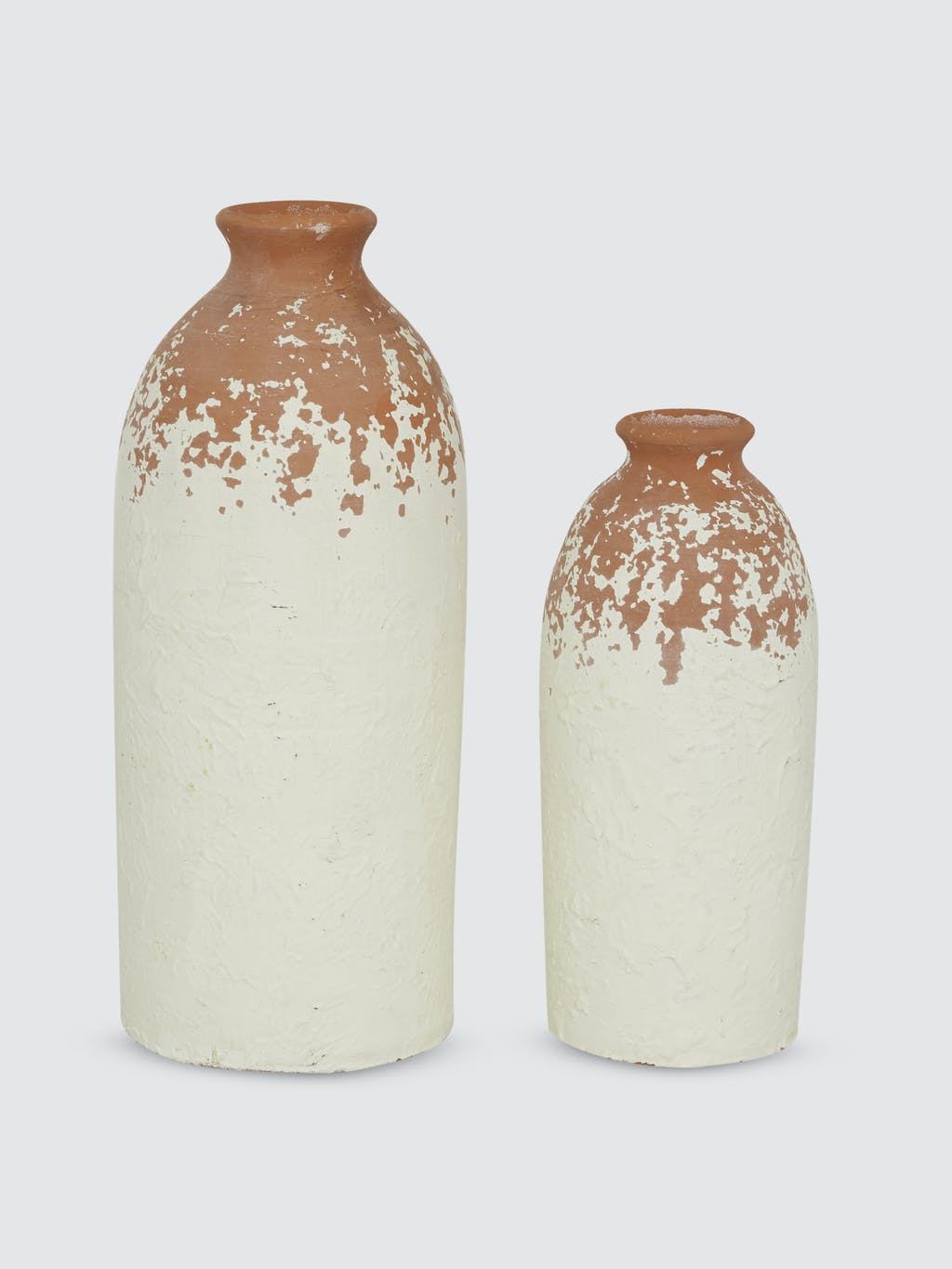 Textured Matte Porcelain Vase, Set Of 2