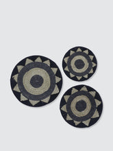 Load image into Gallery viewer, Round Patterned Woven Decor Plates, Set Of 3