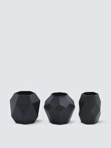 Geometric Matte Vases, Set Of 3