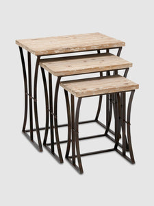 Industrial Nesting Tables, Set Of 3