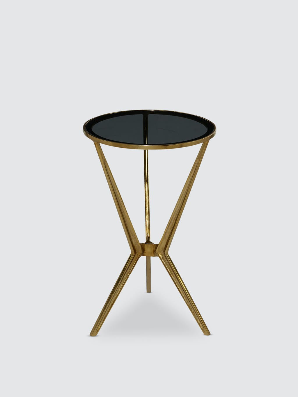 Tall Opaque-Glass Accent Table