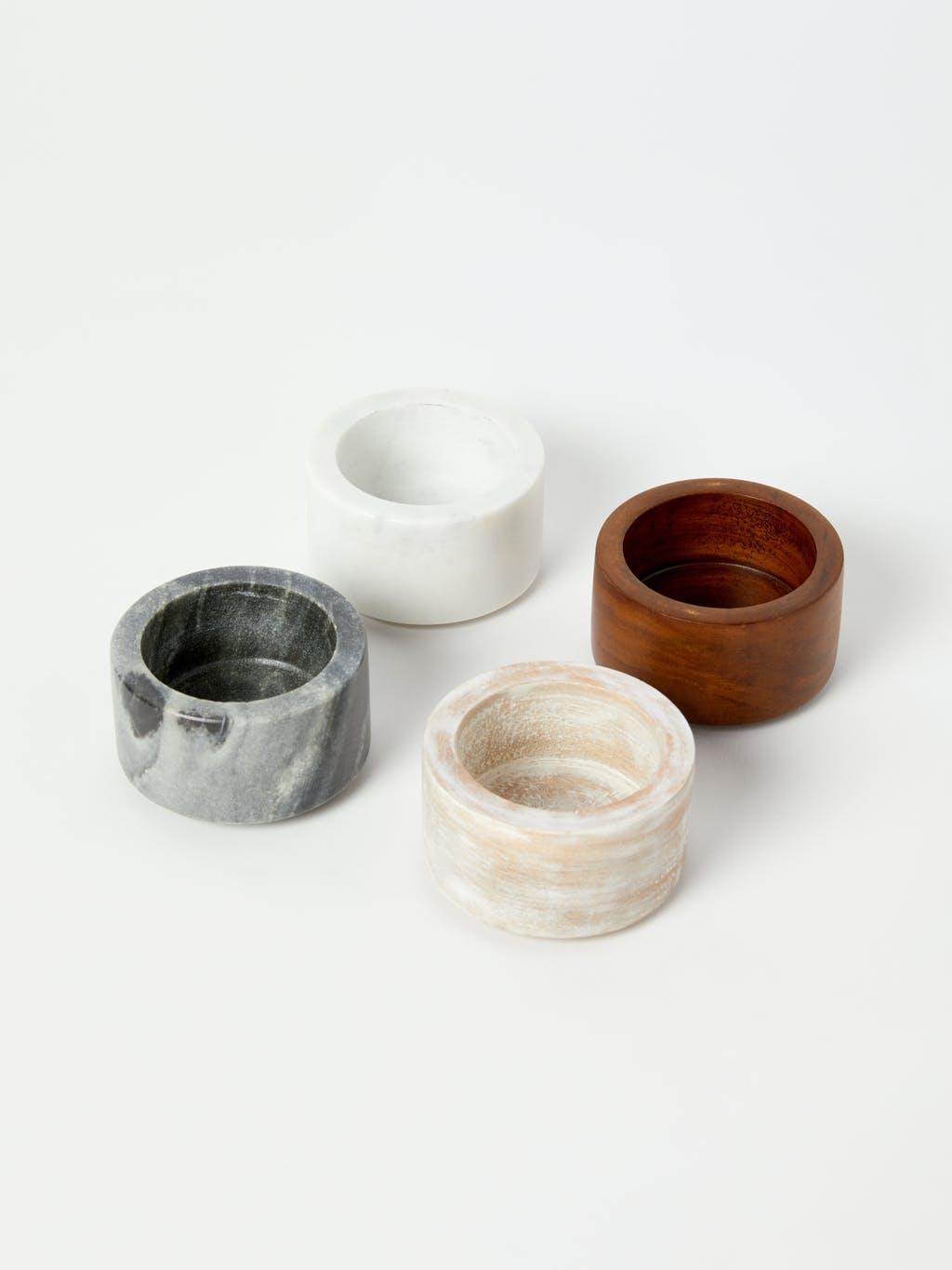 Marble & Wood Mini Bowl Set