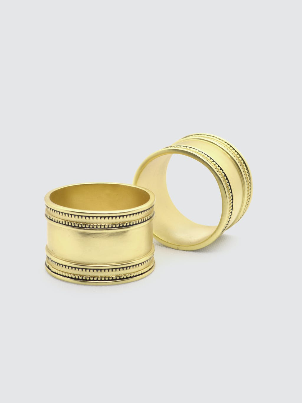 The Lillian Brass Napkin Ring Set