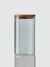 Load image into Gallery viewer, Raw Glass &amp; Wood Storage Cannister