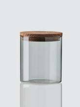 Load image into Gallery viewer, Raw Glass &amp; Wood Storage Cannister