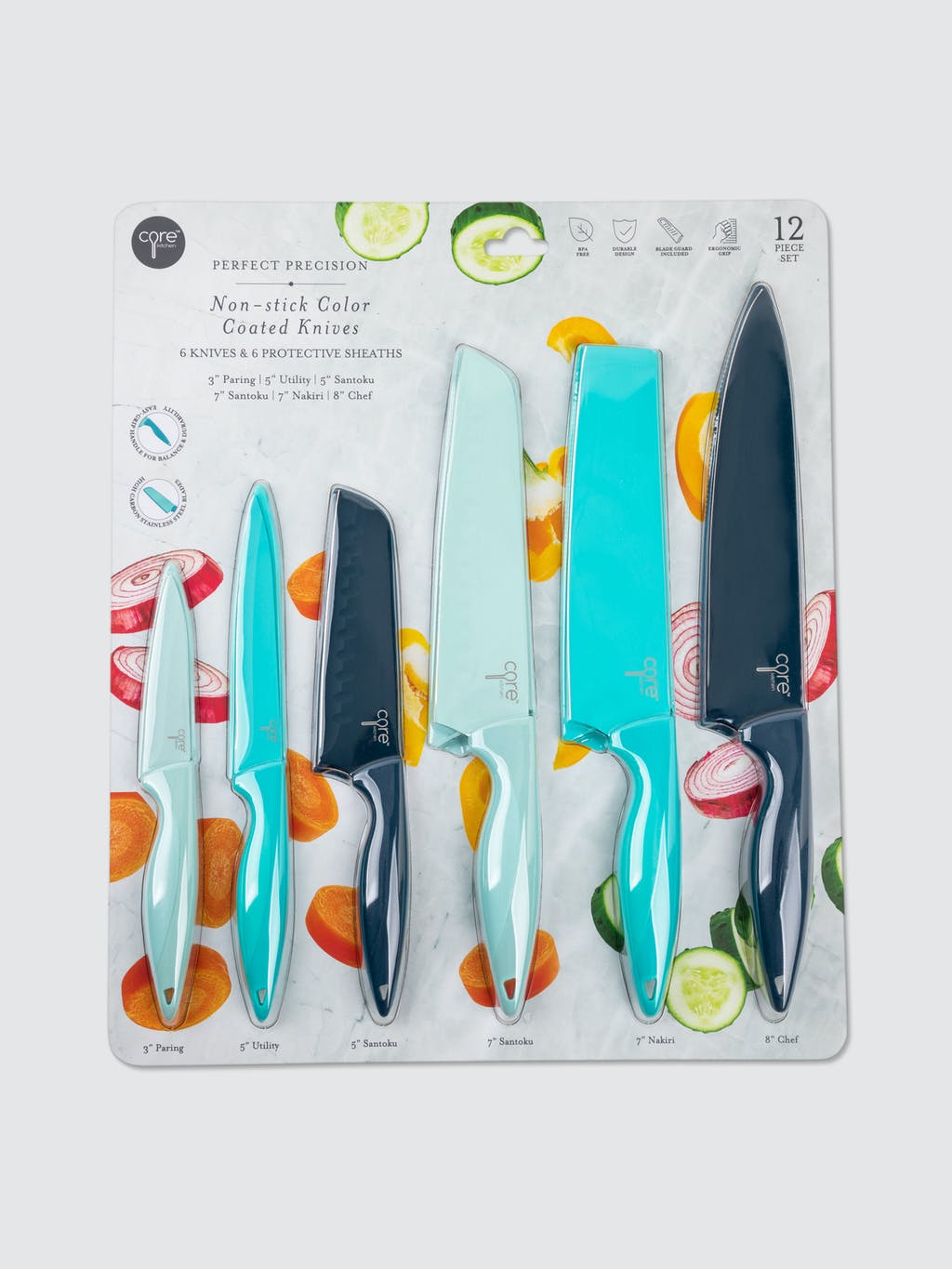 Perfect Precision Colored Knives, Set of 12