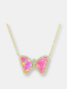 Mini Opal Butterfly Necklace