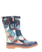 Load image into Gallery viewer, Women&#39;s Patchwork Mid Rain Boot