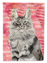 Load image into Gallery viewer, 11&quot; x 15 1/2&quot; Polyester Maine Coon Cat Love Garden Flag 2-Sided 2-Ply