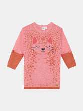 Load image into Gallery viewer, Pink Kitten Sweater Dress