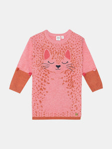 Pink Kitten Sweater Dress