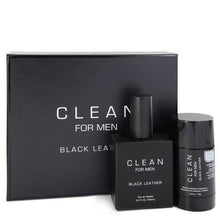 Load image into Gallery viewer, Clean Black Leather by Clean Gift Set -- 3.4 oz Eau De Toilette Spray + 2.6 oz Deodorant Stick