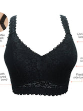 Load image into Gallery viewer, Adriana Wire-Free Lace Bralette - Black