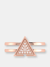 Load image into Gallery viewer, On Point Triangle Diamond Ring In 14K Rose Gold Vermeil On Sterling Silver