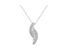 Load image into Gallery viewer, .925 Sterling Silver 1/20 cttw Round Cut Diamond Fashion Pendant Necklace