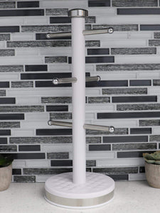 Michael Graves Design Soho 6 Hook Mug Tree with Rounded Ends, White
