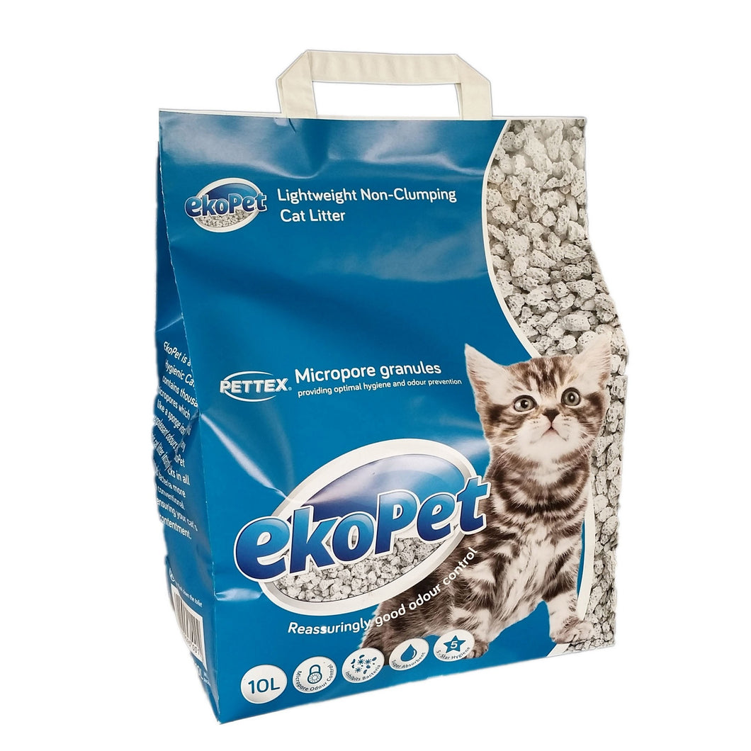 Pettex Ekopet Non Clumping Cat Litter (Light Gray) (10 Liters)