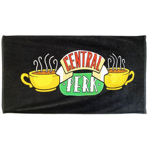Friends Central Perk Beach Towel (Black/Yellow/Green) (One Size)