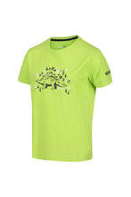 Load image into Gallery viewer, Regatta Childrens/Kids Bosley III Printed T-Shirt (Electric Lime)