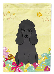 11 x 15 1/2 in. Polyester Easter Eggs Poodle Black Garden Flag 2-Sided 2-Ply