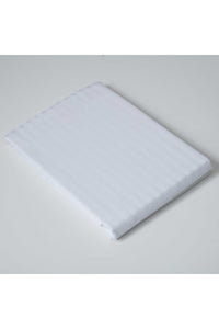 Belledorm 540 Thread Count Satin Stripe Flat Sheet (White) (Full) (UK - Double)