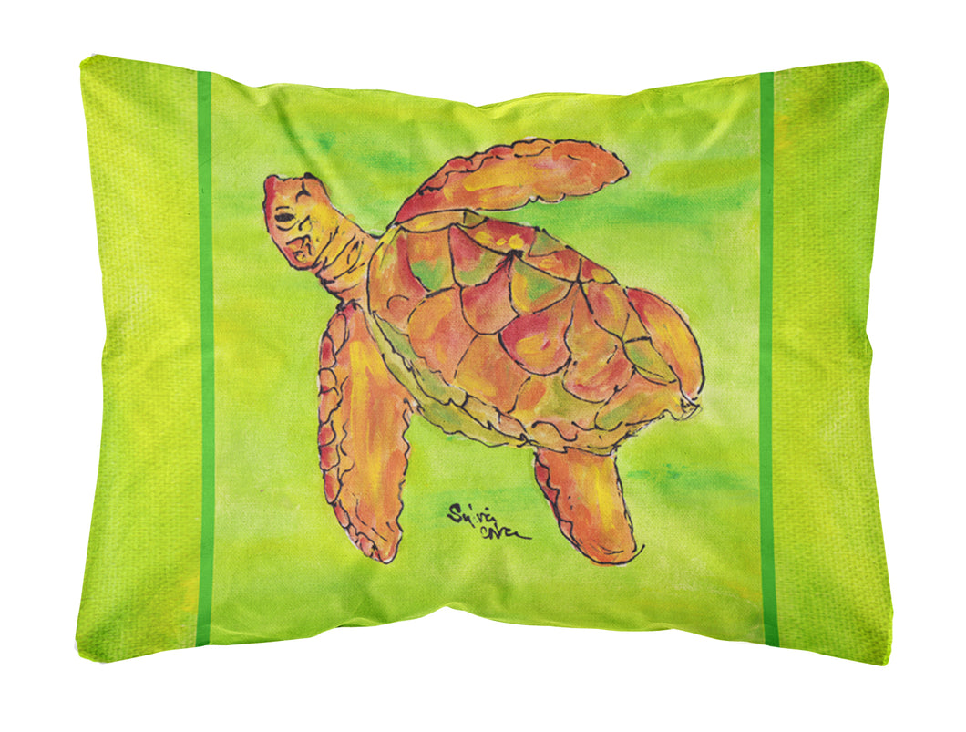12 in x 16 in  Outdoor Throw Pillow Turtle Canvas Fabric Decorative Pillow