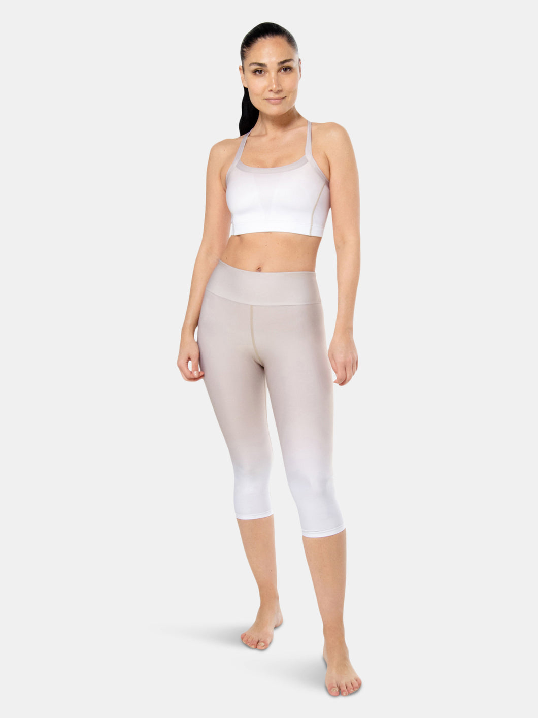 Corda And White Leggings 3/4 With Shades Print