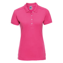 Load image into Gallery viewer, Russell Womens/Ladies Stretch Short Sleeve Polo Shirt (Fuchsia)