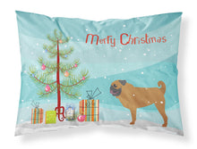 Load image into Gallery viewer, Pug Merry Christmas Tree Fabric Standard Pillowcase