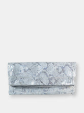 Load image into Gallery viewer, Mollie Cross-Body Convertible Clutch: White Blue Metallic