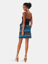 Load image into Gallery viewer, Talia Skirt in Rib Stripe Crystal Teal