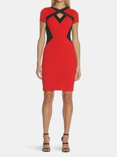 Load image into Gallery viewer, FOCUS by SHANI - Ponte Knit Dress with Keyhole