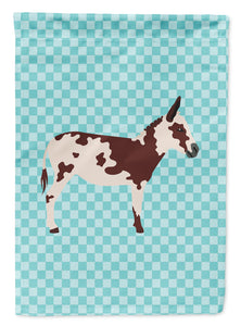 28 x 40 in. Polyester American Spotted Donkey Blue Check Flag Canvas House Size 2-Sided Heavyweight