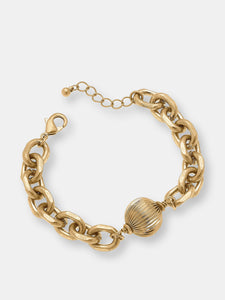 Carli Ribbed Metal Chunky Chain Bracelet