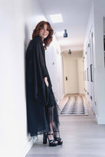 Load image into Gallery viewer, Black Sheer Kimono