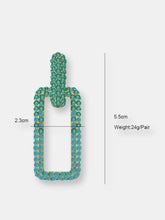 Load image into Gallery viewer, Chain Link Hoops - Turquoise Ombré