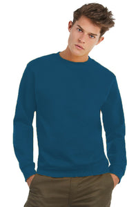 B&C Mens Crew Neck Sweatshirt Top (Royal)