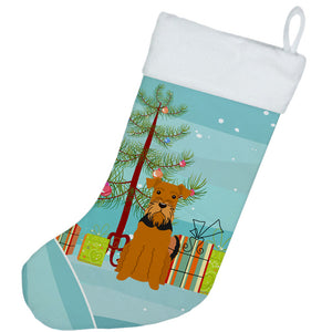 Merry Christmas Tree Airedale Christmas Stocking