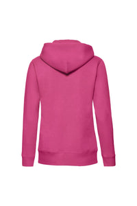 Ladies Lady-Fit Hooded Sweatshirt Jacket (Fuchsia)