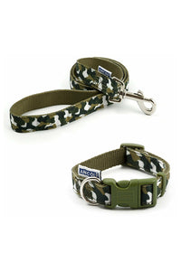 Ancol Nylon Camouflage Dog Collar (Green) (7.8in-11.8in)