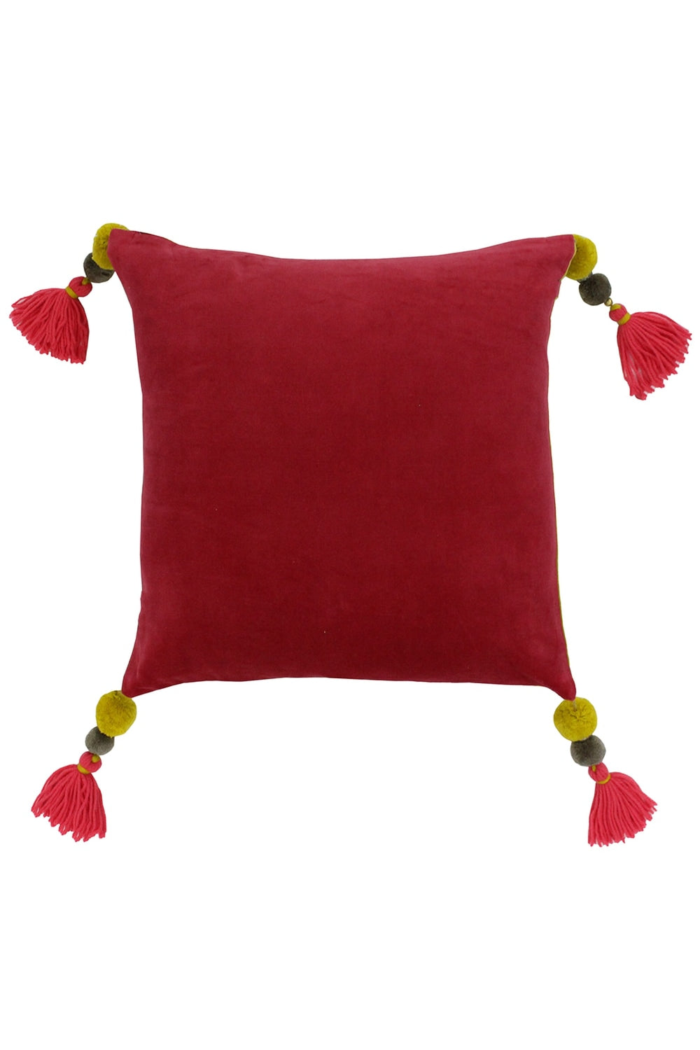 Rive Home Poonam Cushion Cover (Pomegranate/Lemon Curry) (17.7 x 17.7in)