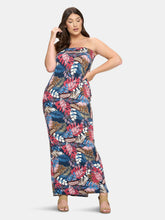 Load image into Gallery viewer, Tropical Sleeveless Slit Dress