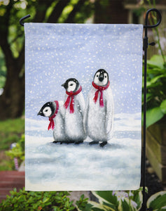 11 x 15 1/2 in. Polyester Penguins by Daphne Baxter Garden Flag 2-Sided 2-Ply