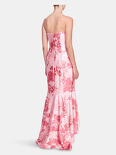 Load image into Gallery viewer, Abstract-Printed Tiered Tulle Gown