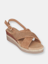 Load image into Gallery viewer, Gini Natural Wedge Sandals