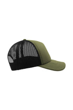 Load image into Gallery viewer, Rapper 5 Panel Trucker Cap - Olive/Black