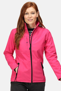 Regatta Professional Womens/Ladies Octagon II Waterproof Softshell Jacket (Hot Pink/Black)