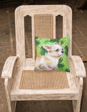 Load image into Gallery viewer, 14 in x 14 in Outdoor Throw PillowChihuahua Leg up St Patrick&#39;s Fabric Decorative Pillow